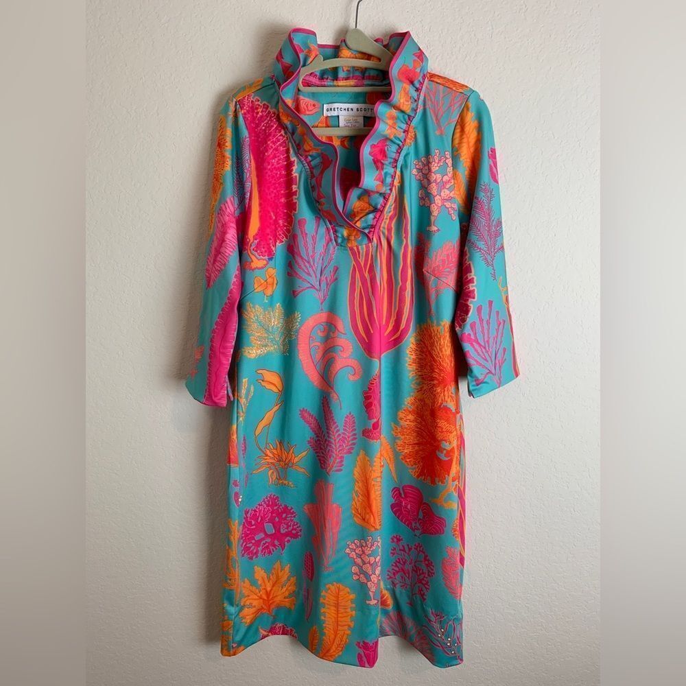 Gretchen Scott Colorful Long Sleeve Dress